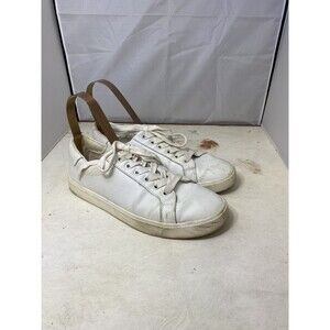 Sam Edelman Shoes Women 9.5 Ethyl Casual Sneaker White Leather Round Toe Lace Up